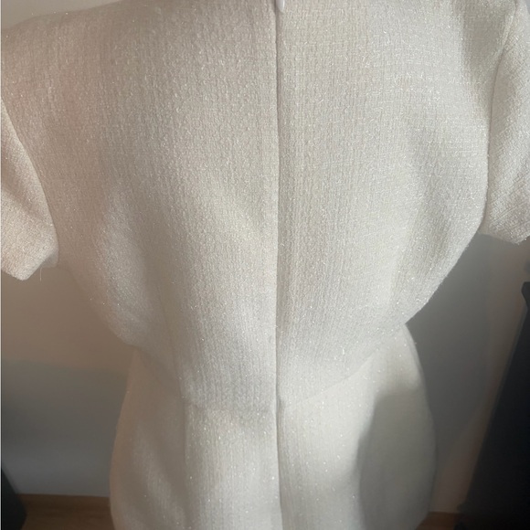 NADINE MERABI Elegant Cream Mini Dress - Picture 6 of 12